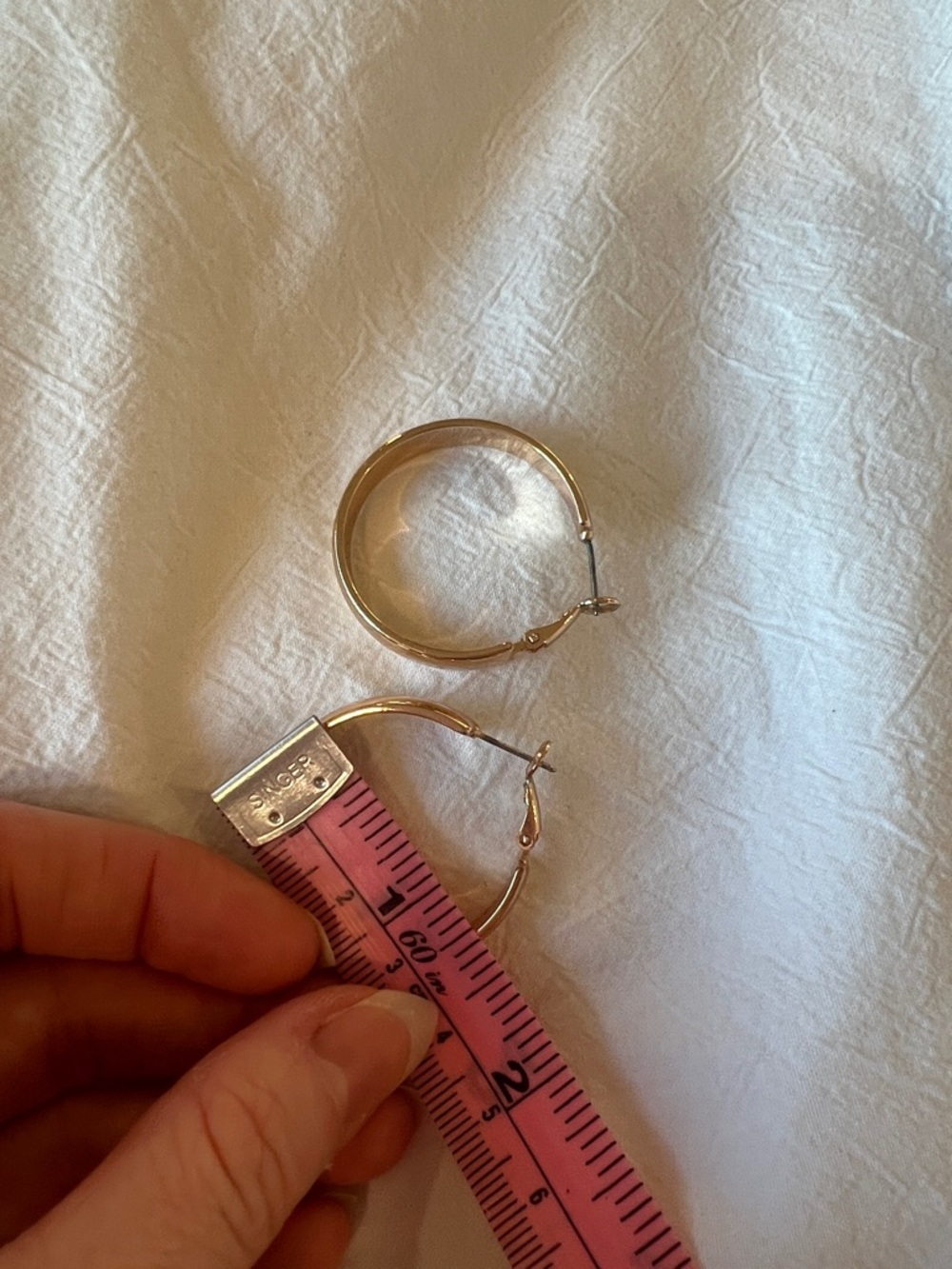 Brandy Melville Gold Hoop Earrings - Picture 2 of 4